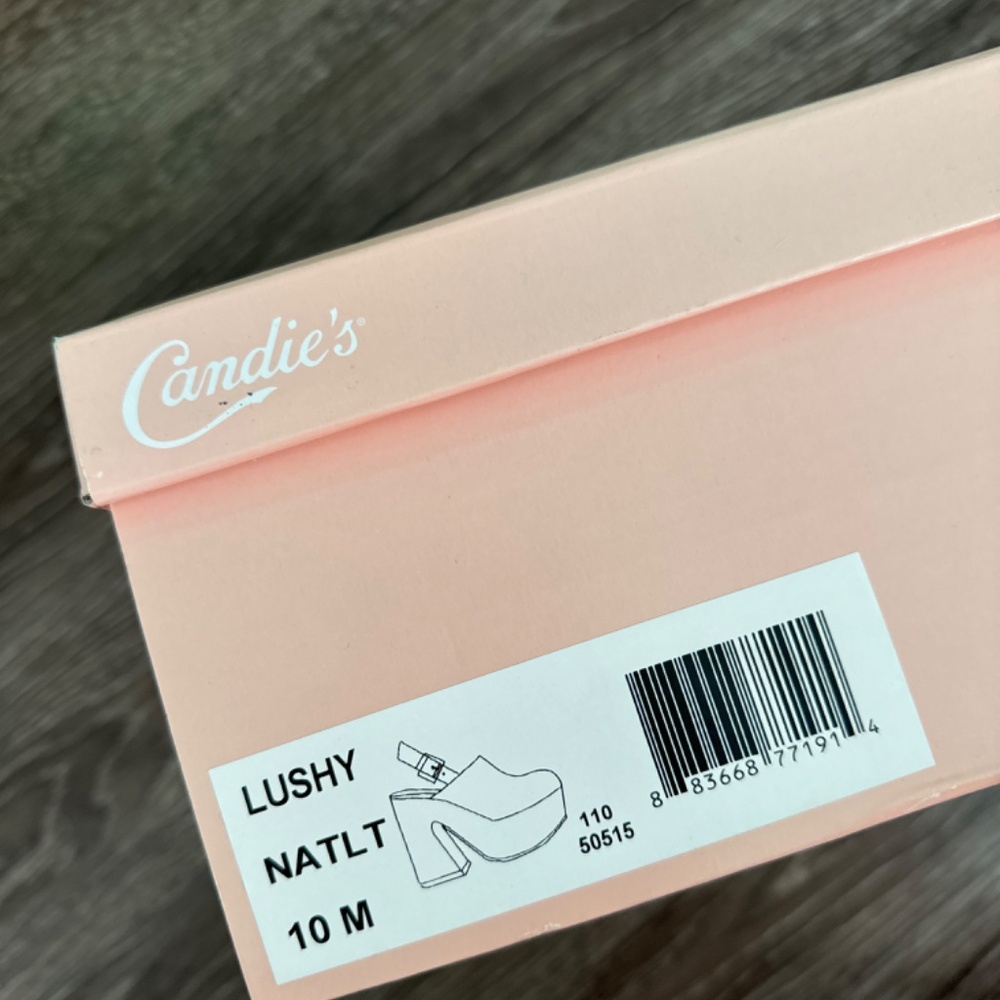 Candies Lushy Platform Heel Natural Women’s 10 - Picture 2 of 7